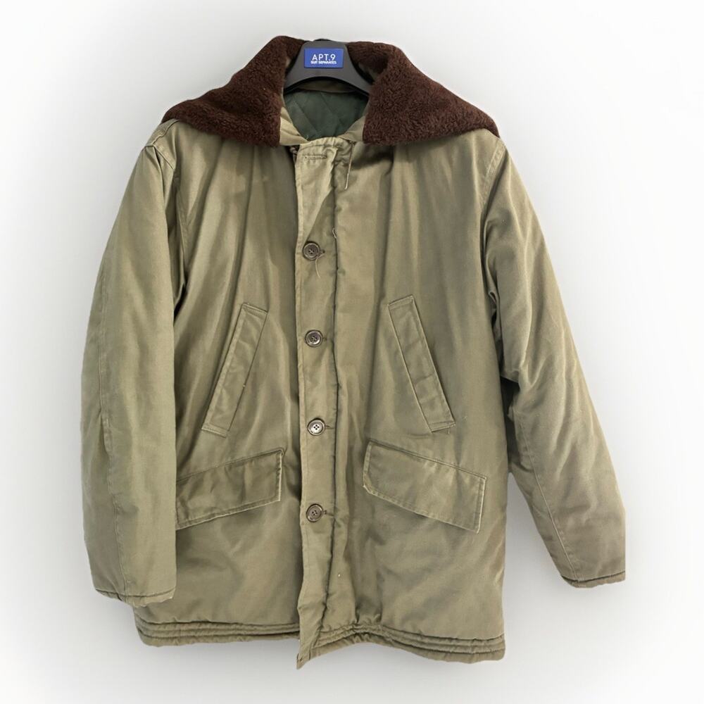 Vintage US Army Air Forces B-9 Winter Parka Bomber Field Jacket Size L/XL *READ